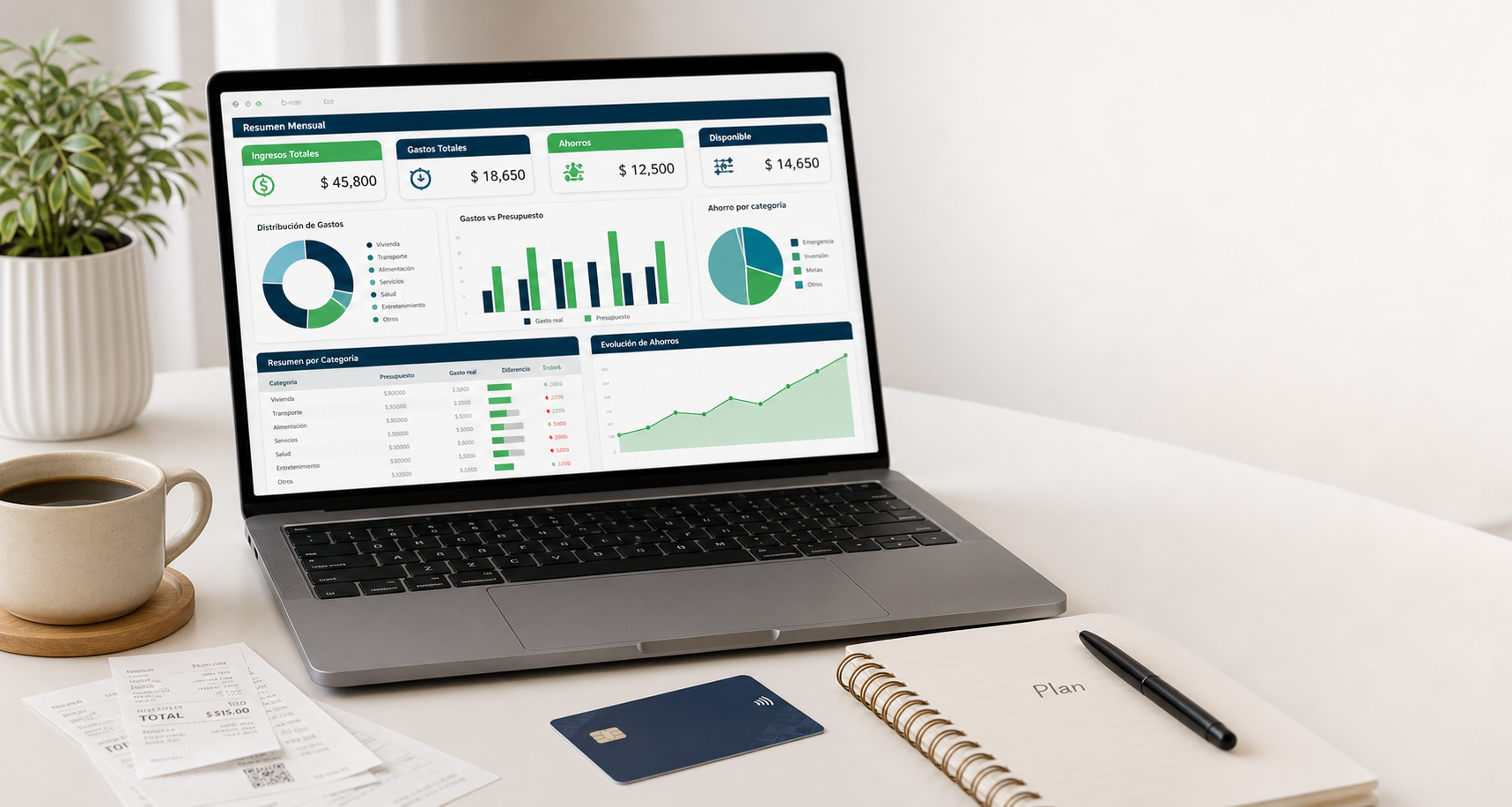 Vista previa de Pack Finanzas en Orden MX: Tracker de gastos